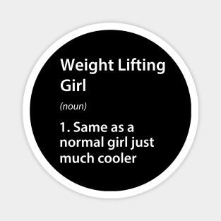 Weight Lifting Girl Definition Magnet